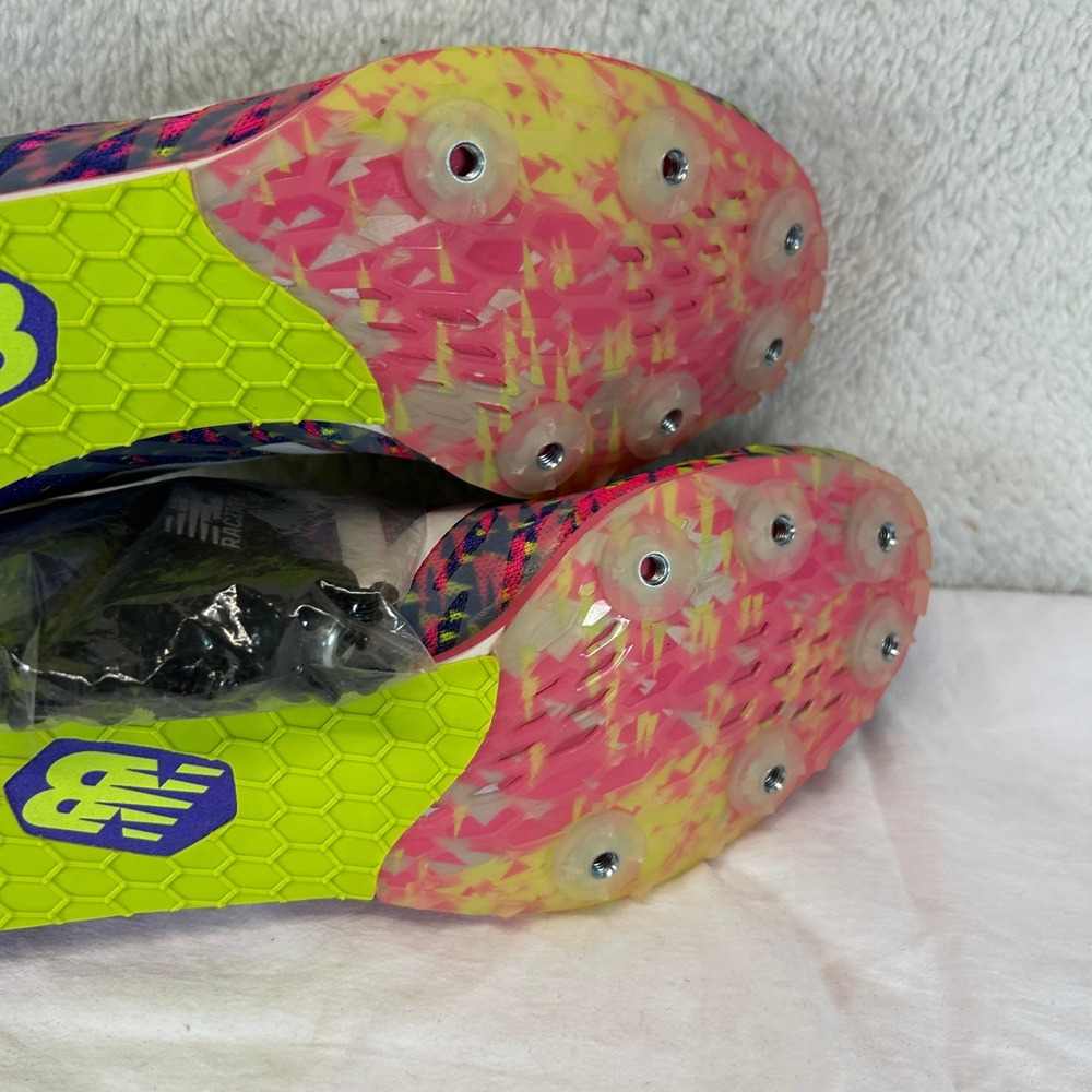 New Balance MD500 P5 Womens 8 Purple Pink Yellow Track Field Racing Spikes NEW - Picture 10 of 16